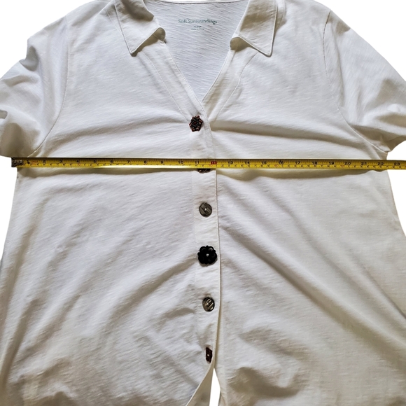 Danielle Assymetrical Hem Coastal Cotton Lagenlook Tunic Whisper White Artsy - Picture 11 of 11